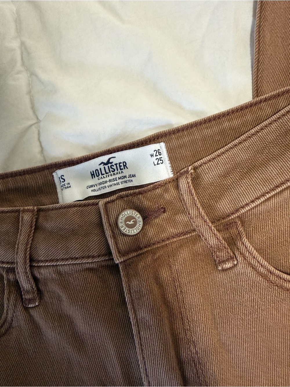 Hollister womens High-Rise Jeans in Brown